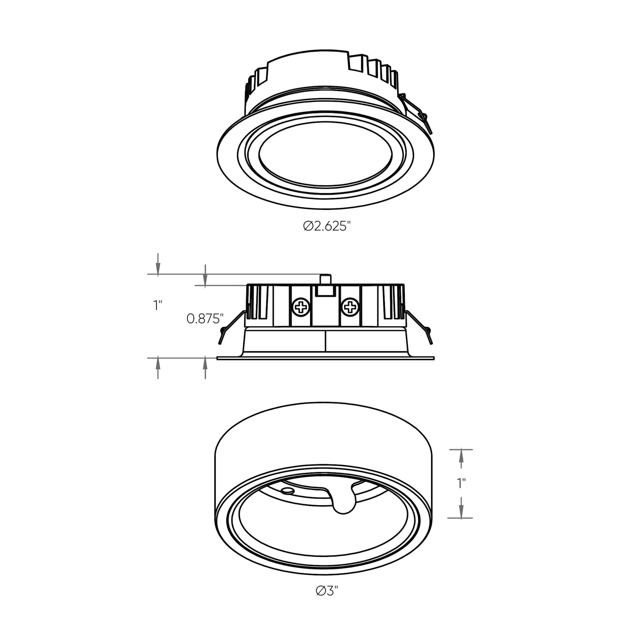 2-in-1 LED puck, 5CCT