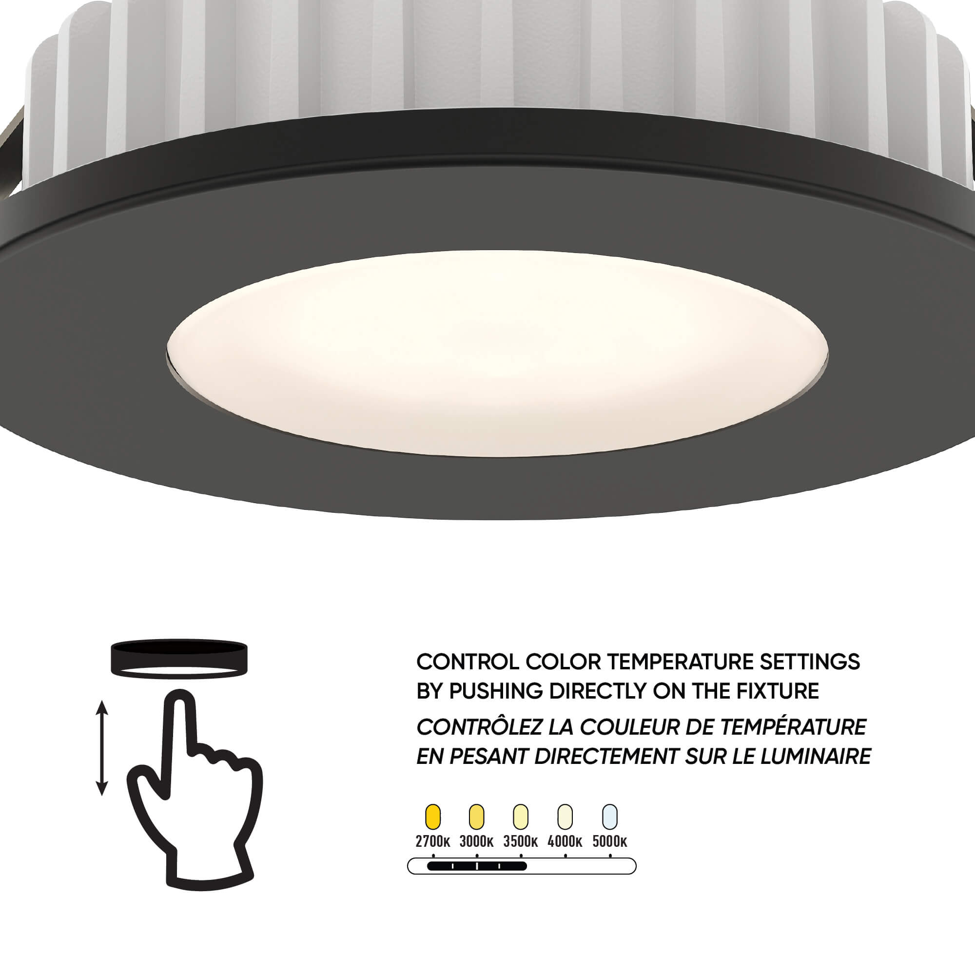 Puck 24v, recessed - Black