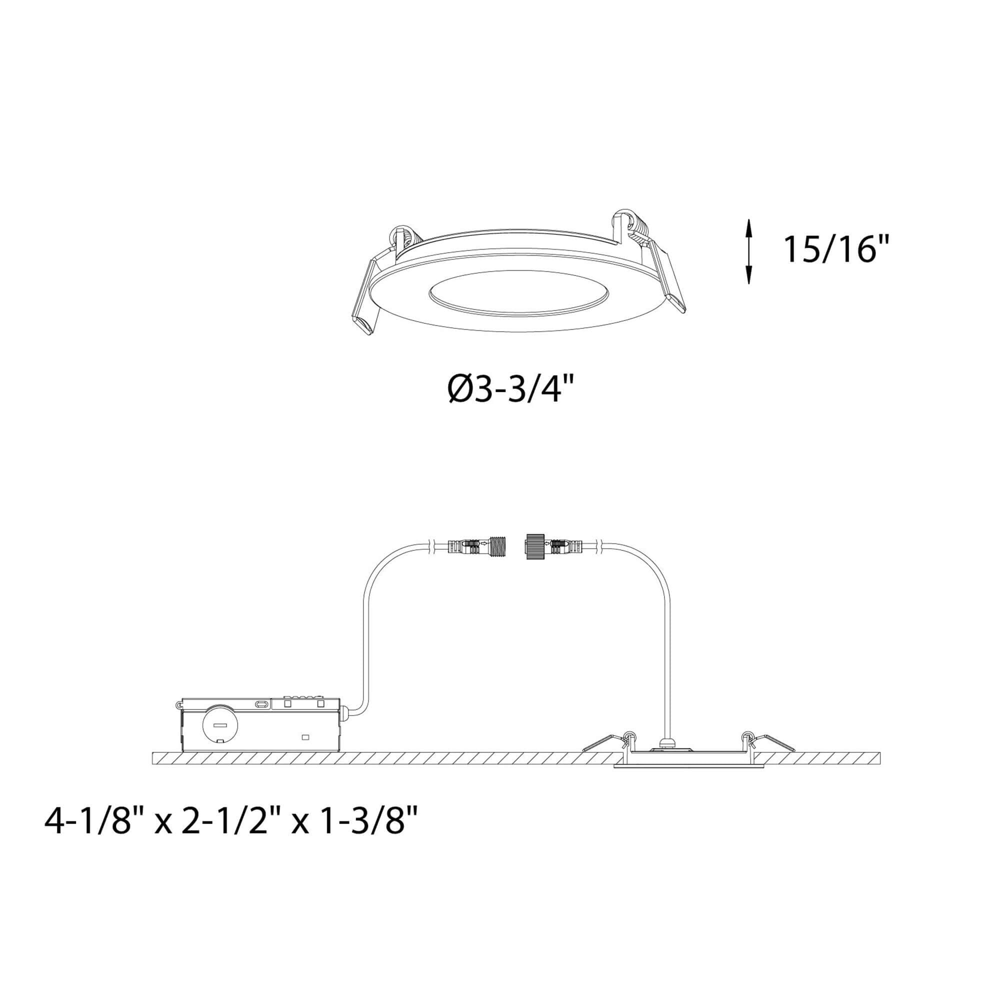 Multi CCT Slim Round Recessed Panel Light - universal 120V-347V, 0-10V dimming