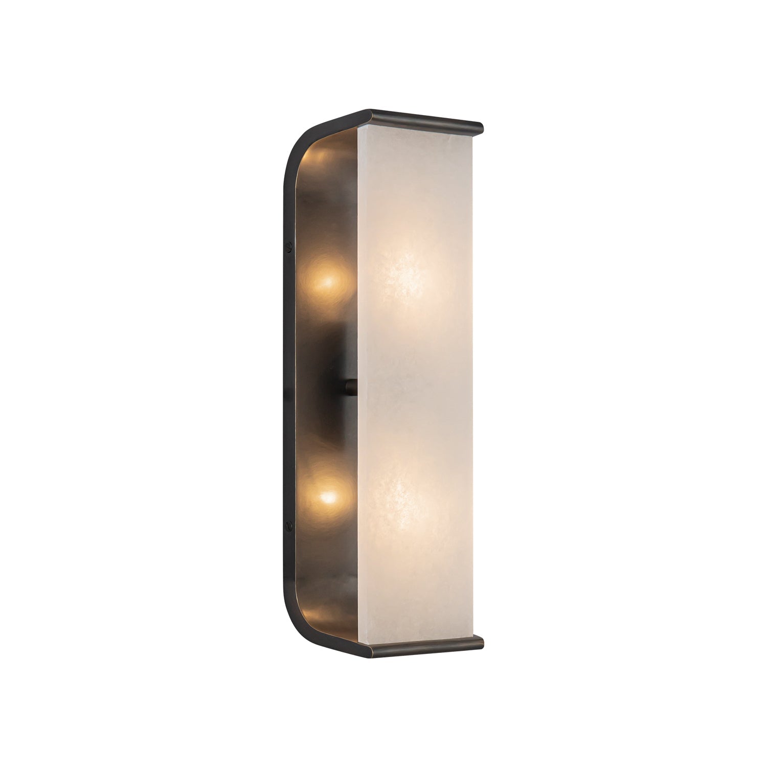 Abbott 15-in Wall/Vanity Light — Urban Bronze/Alabaster