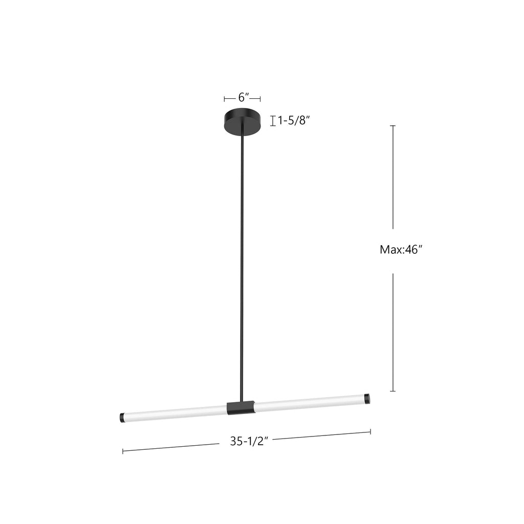 Akari 37-in Linear Pendant