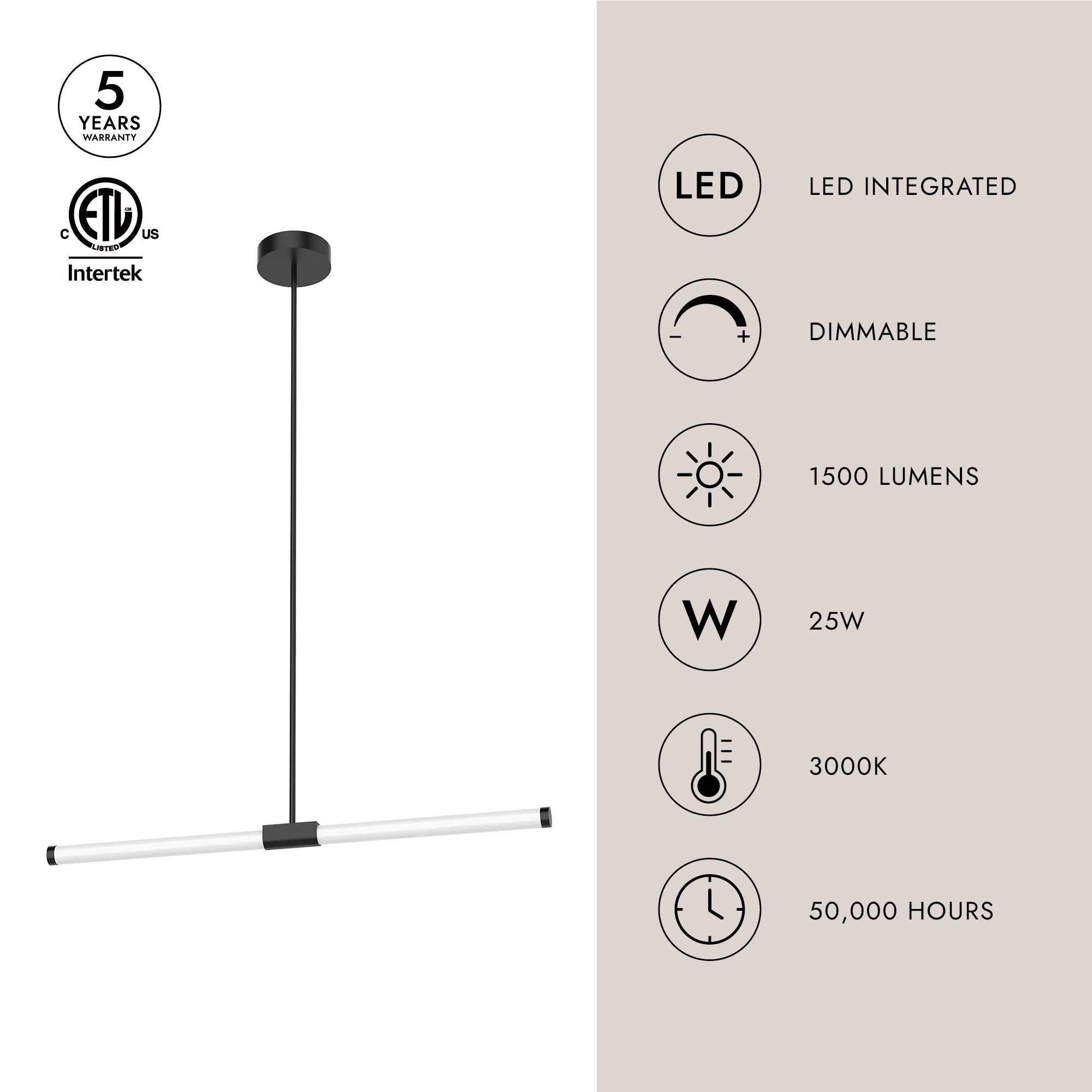 Akari 37-in Linear Pendant