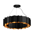 Akira 30-in Chandelier — Black/Gold