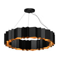 Akira 40-in Chandelier — Black/Gold