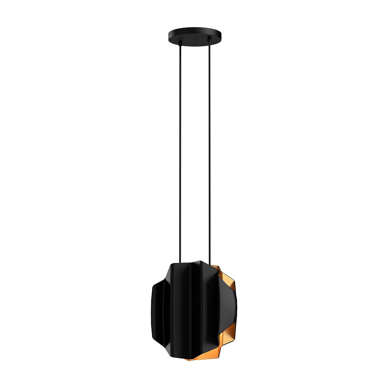 Akira 14-in Pendant — Black/Gold