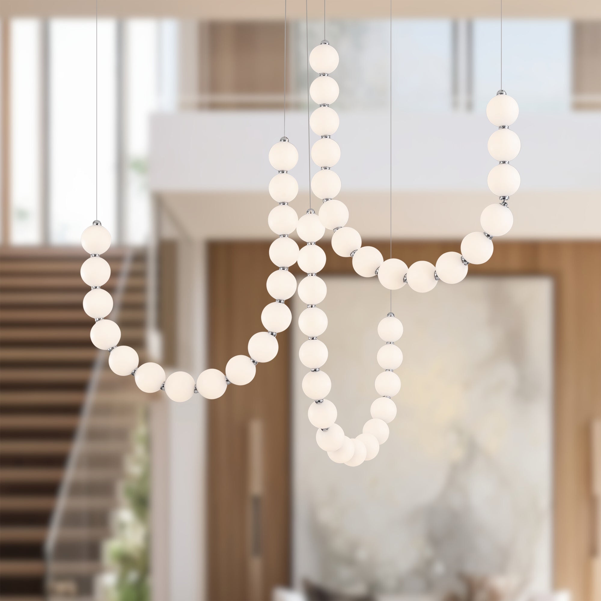 Akoya 54-in 3-Head Chandelier