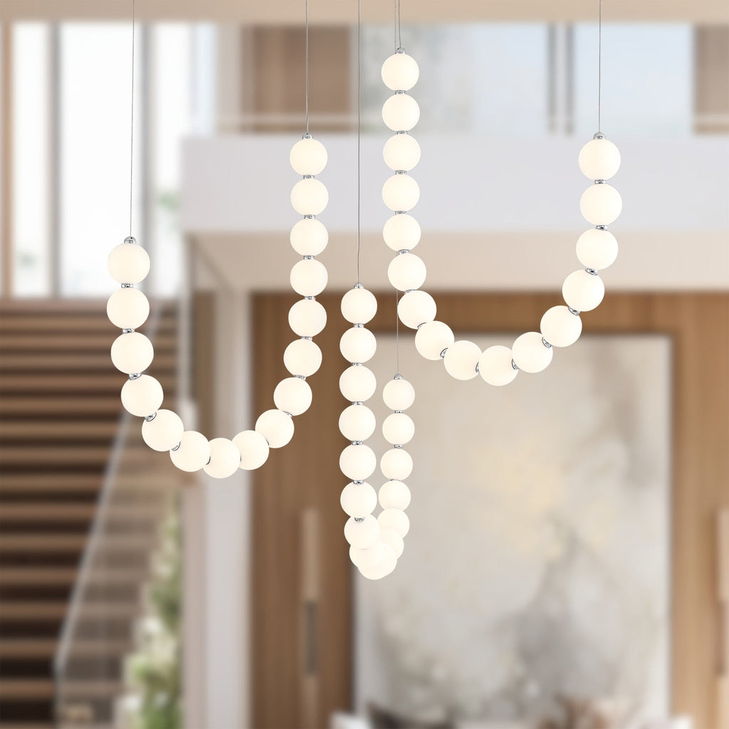 Akoya 54-in 3-Head Chandelier