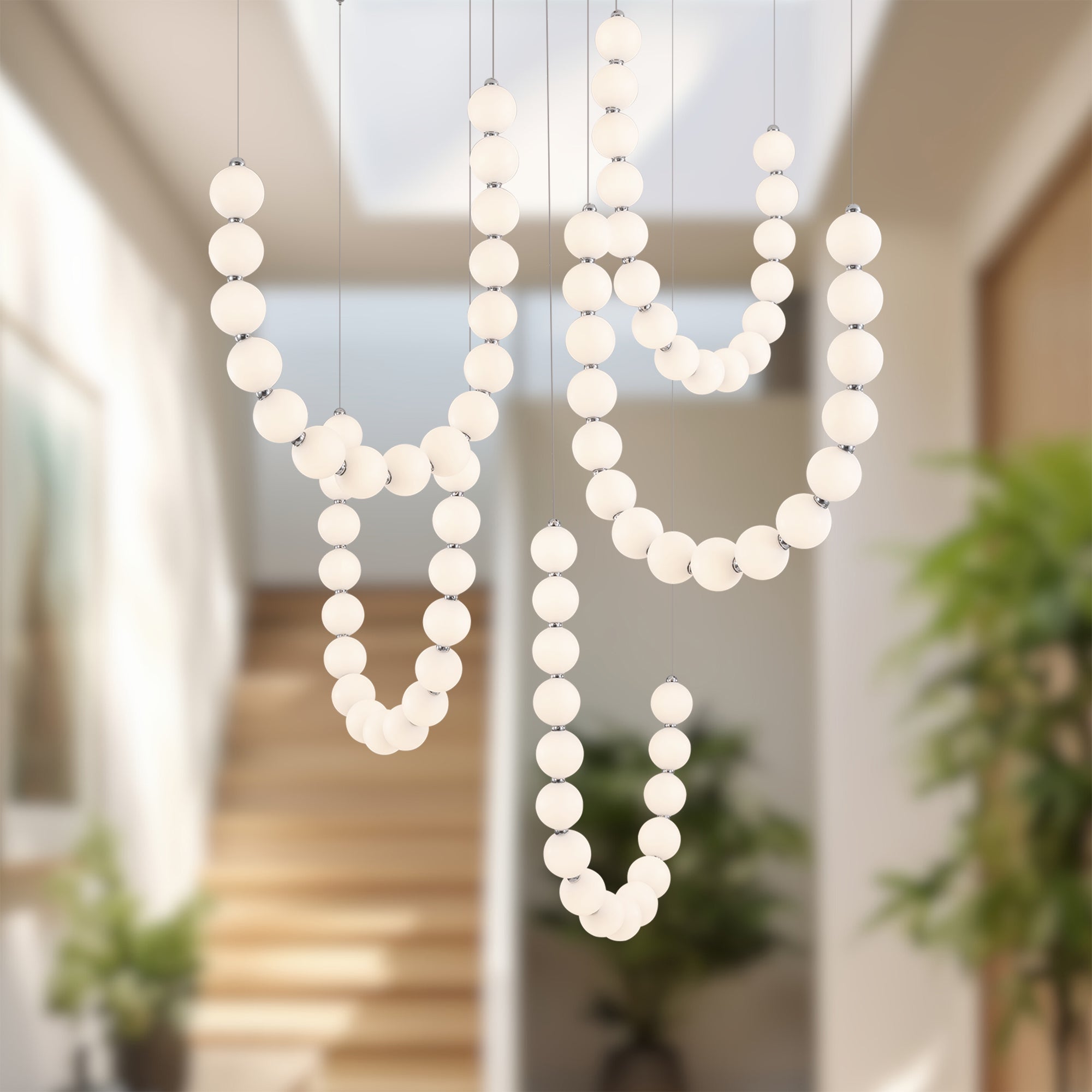 Akoya 54-in 5-Head Chandelier