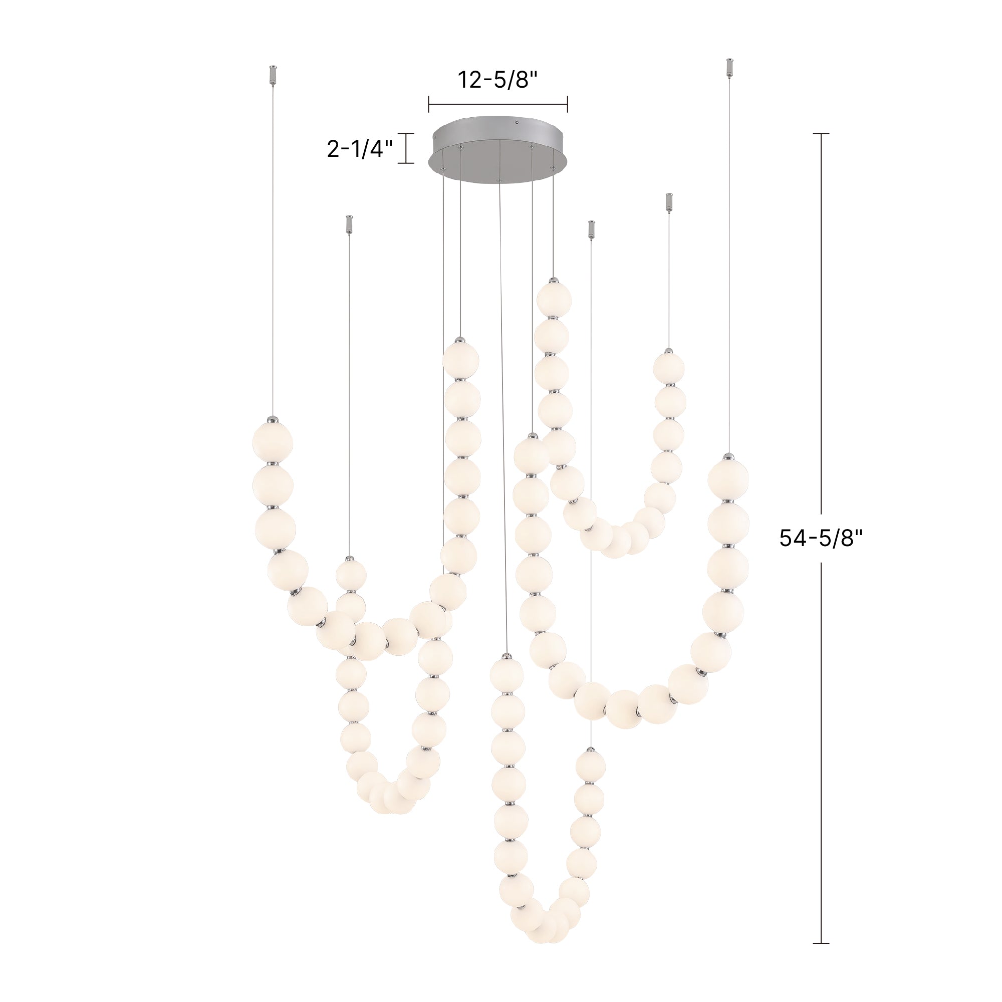 Akoya 54-in 5-Head Chandelier