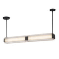 Alai 47-in Linear Pendant — Urban Bronze/Ribbed Glass [Universal Voltage]
