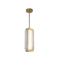 Alai 16-in Pendant — Vintage Brass/Ribbed Glass [Universal Voltage]