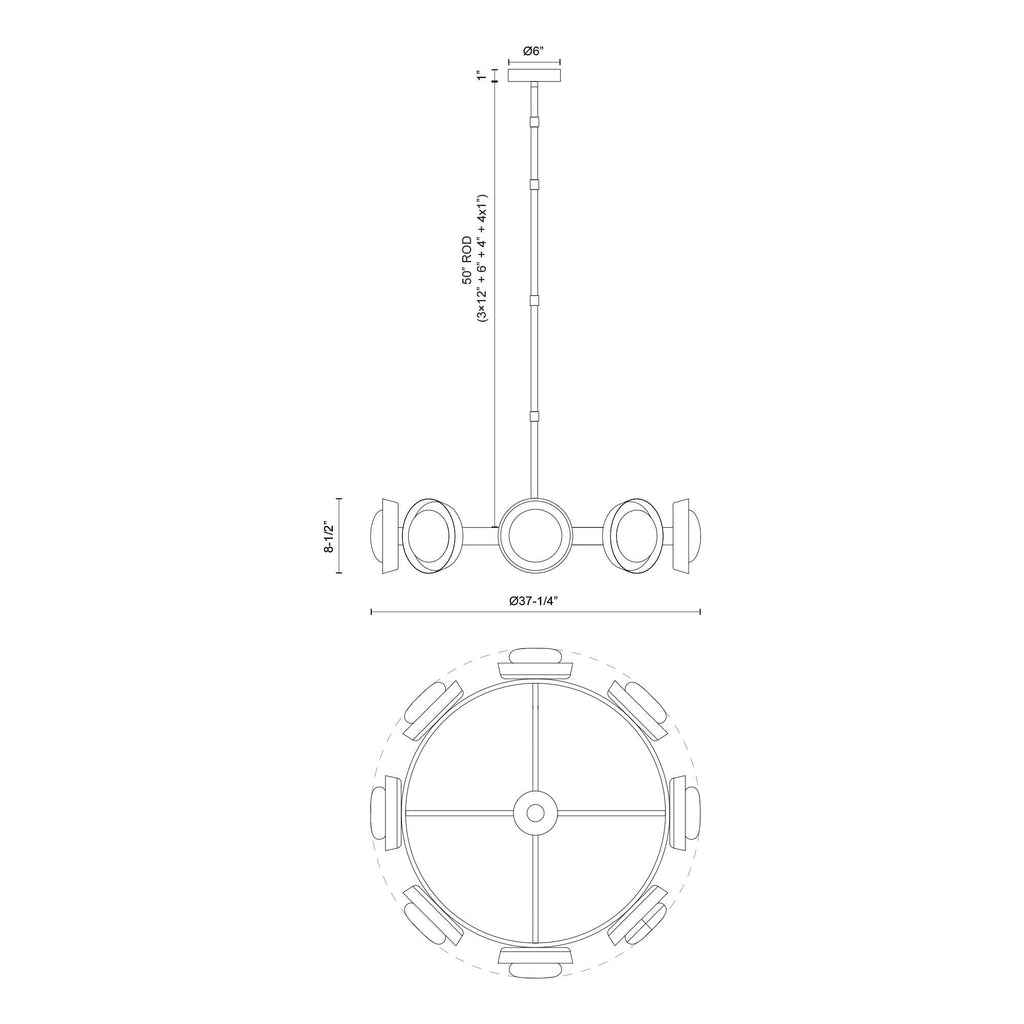 Alonso 37-in Chandelier