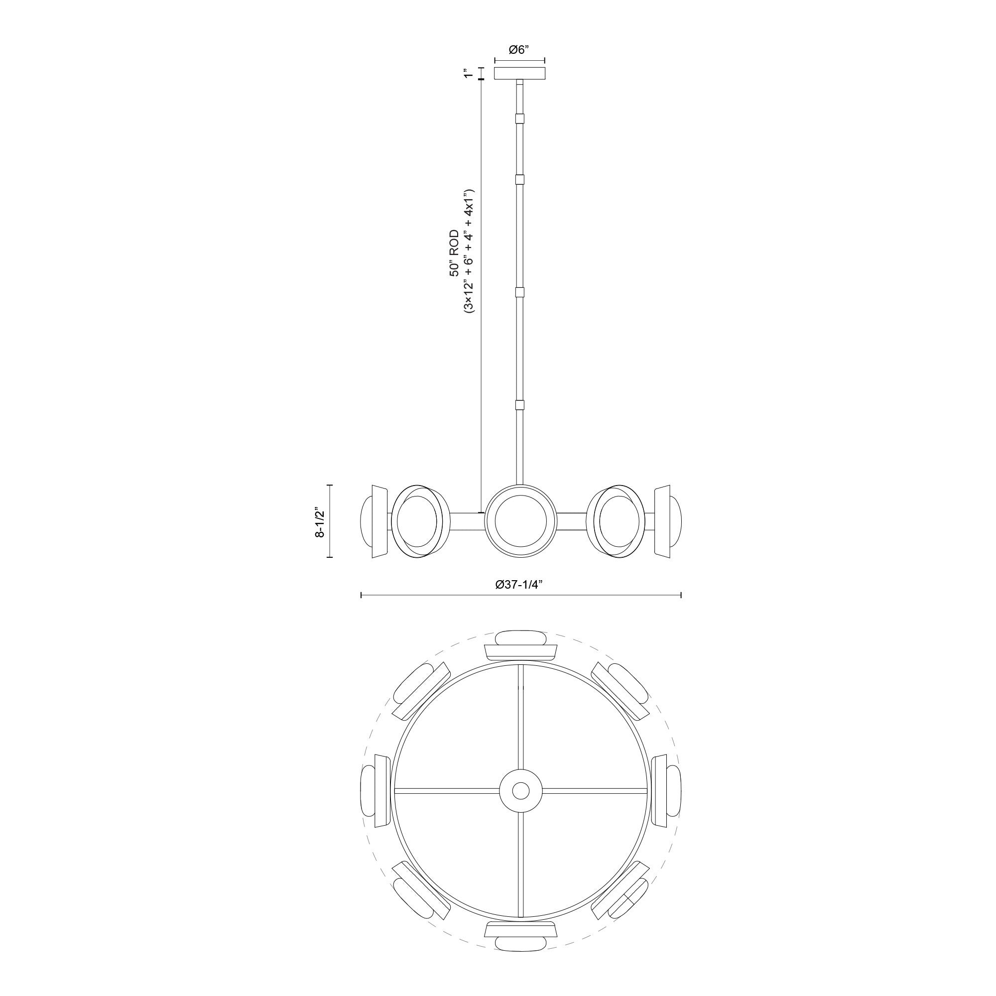 Alonso 37-in Chandelier