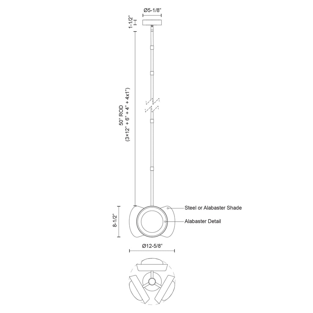Alonso 13-in Pendant