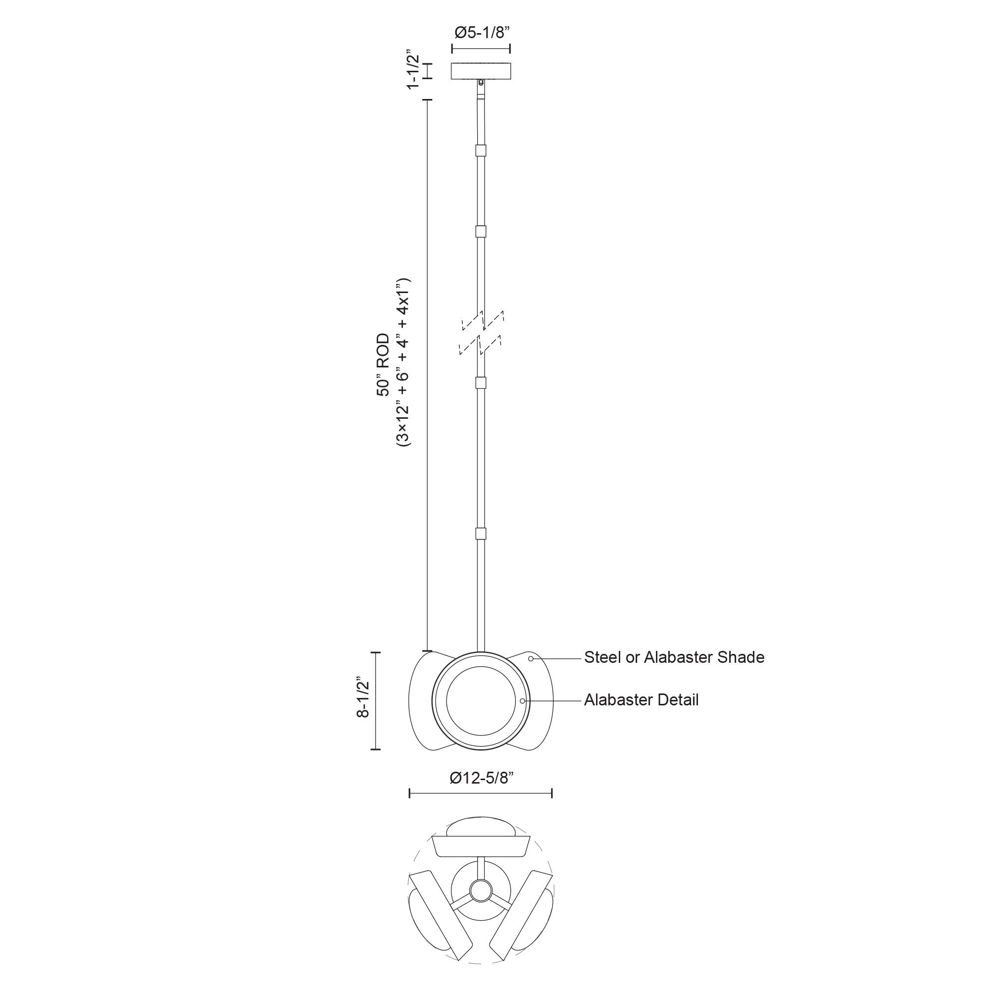 Alonso 13-in Pendant