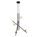 Amara 32-in Chandelier — Black/Glossy Opal Glass [Universal Voltage]