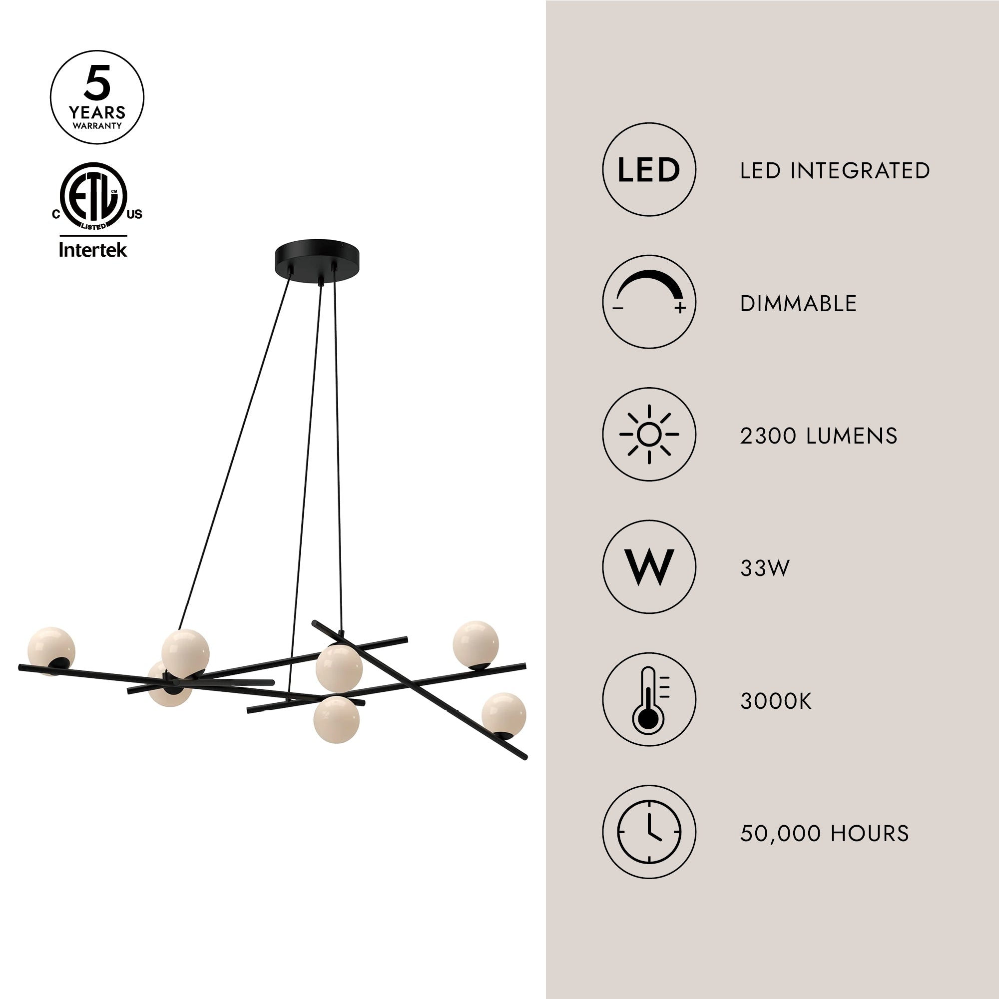 Amara 54-in Chandelier