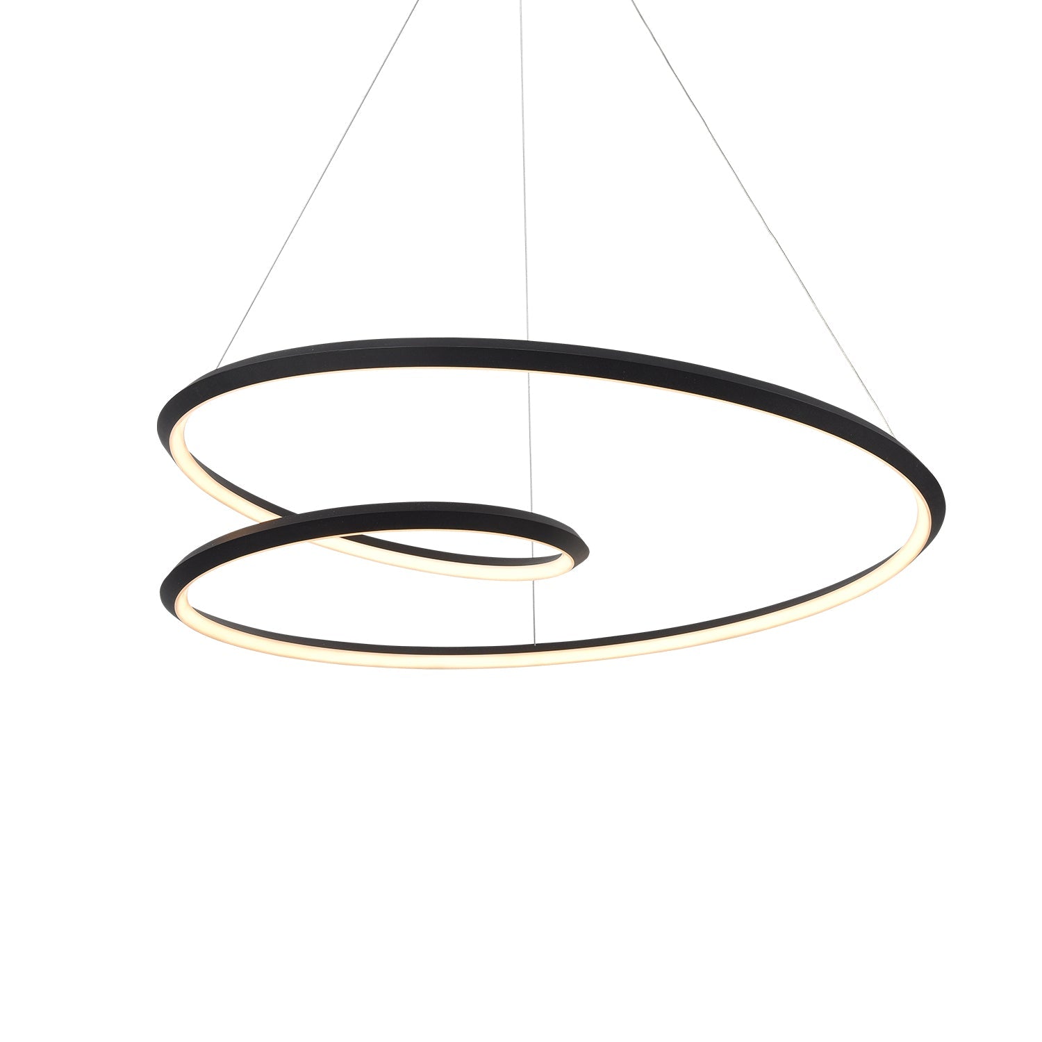 Ampersand 39-in Pendant — Black [Universal Voltage and 0-10 Dimming]