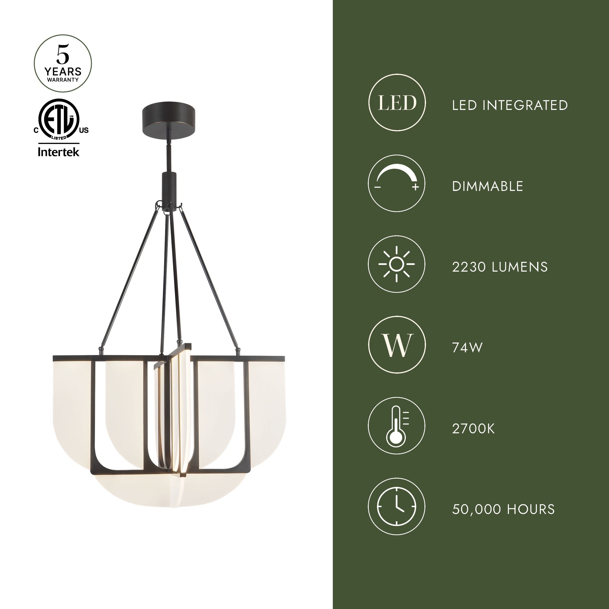 Anders 29-in Chandelier