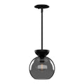Arcadia 8-in Pendant — Black/Smoked