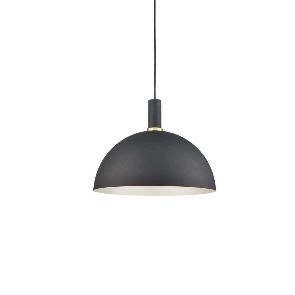Archibald 16-in Pendant — Black With Gold Detail