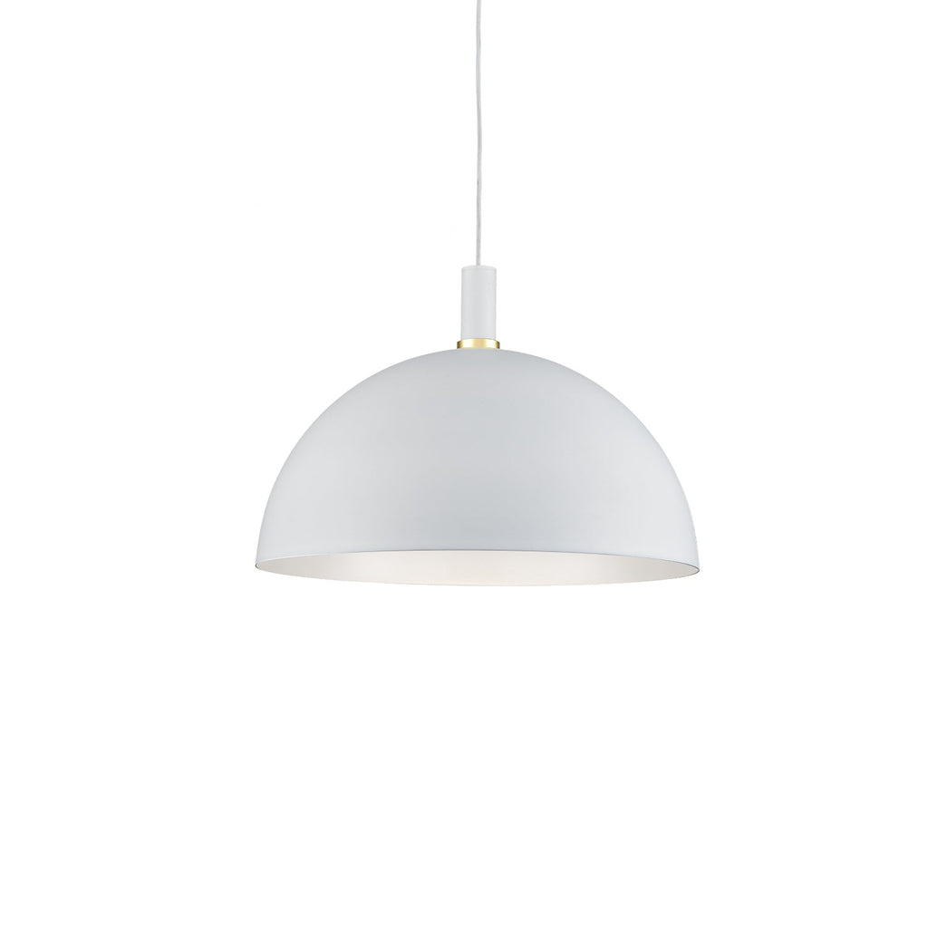 Archibald 24-in Pendant — White With Gold Detail