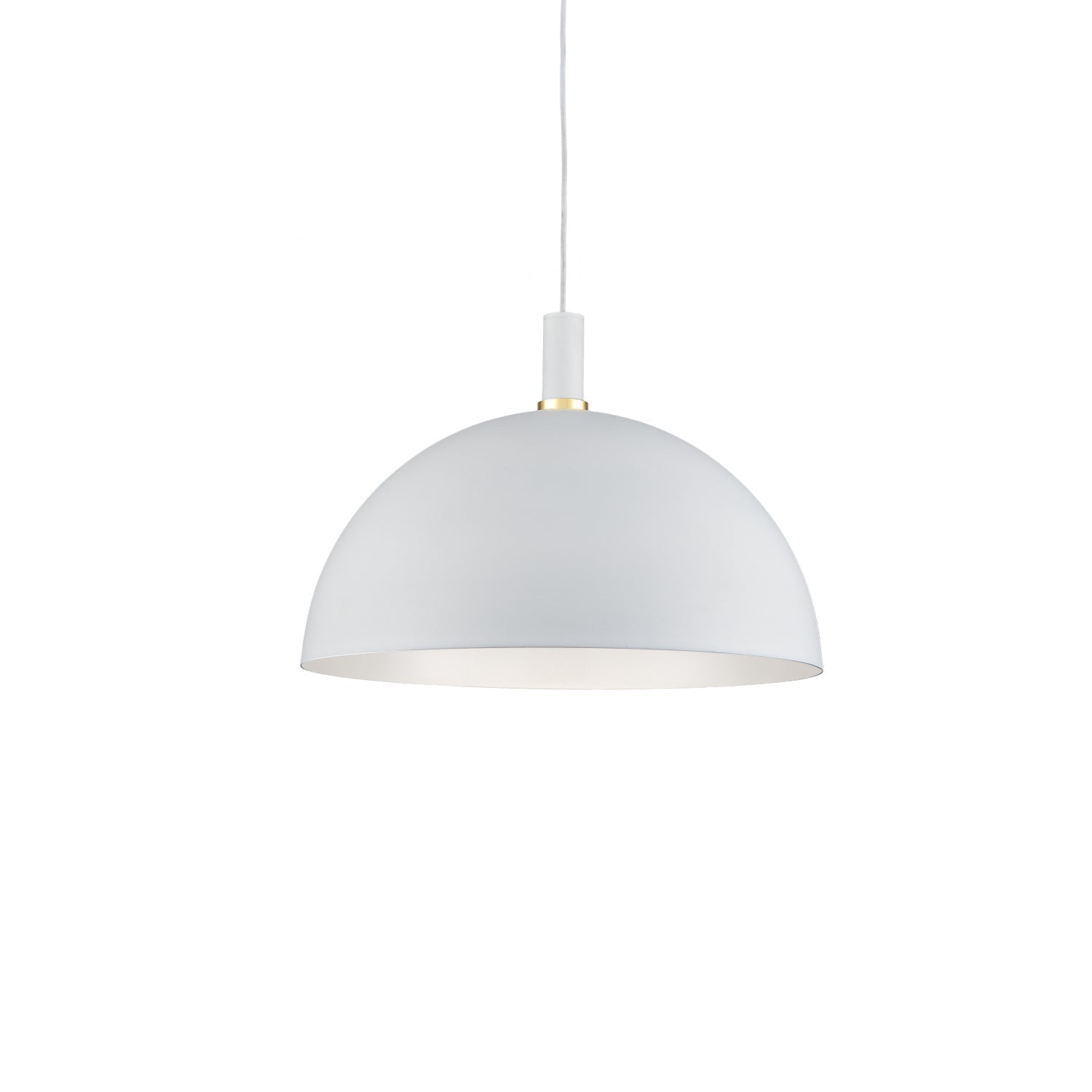Archibald 24-in Pendant — White With Gold Detail