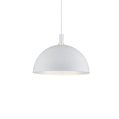 Archibald 24-in Pendant — White With Gold Detail