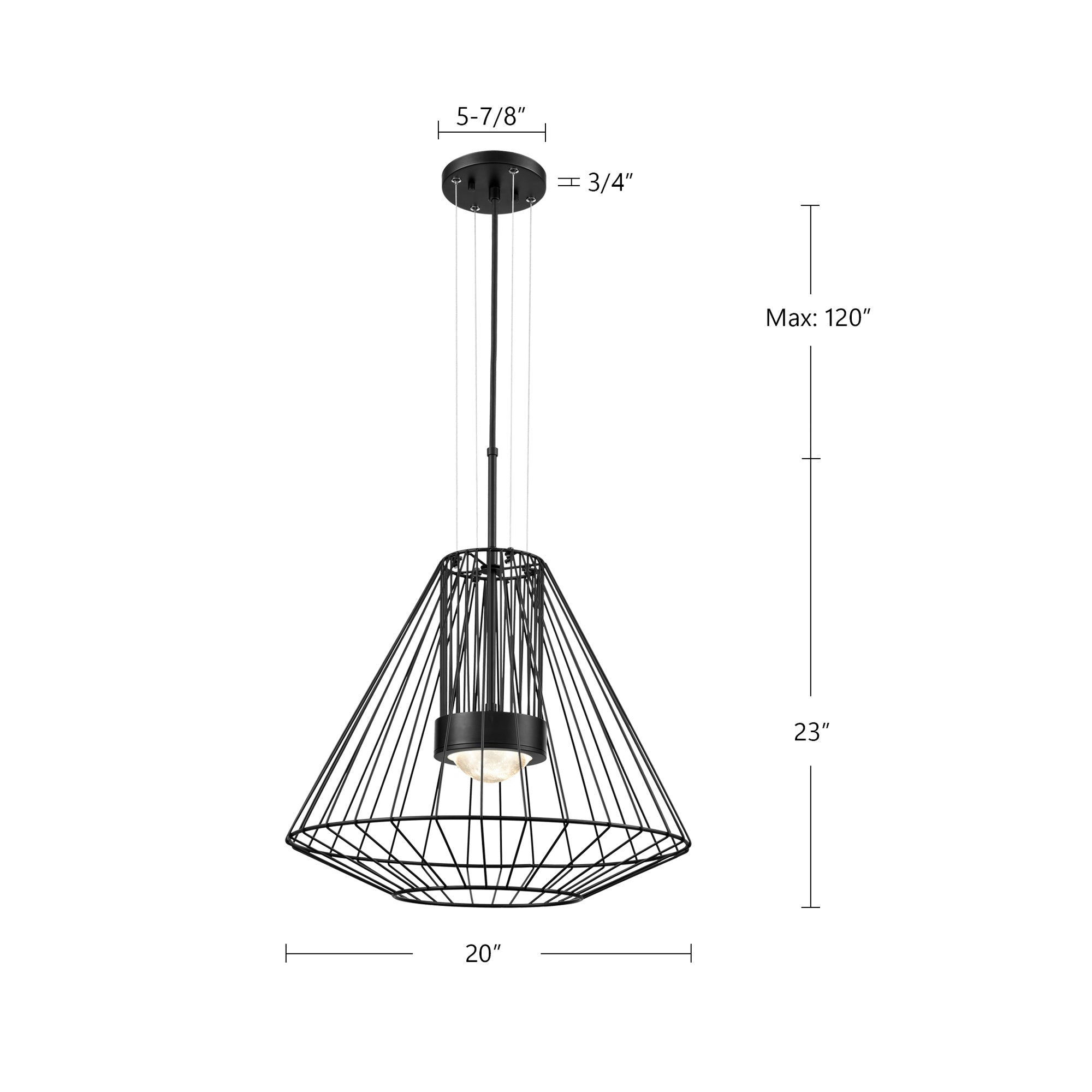 Arctic 20-in Exterior Pendant
