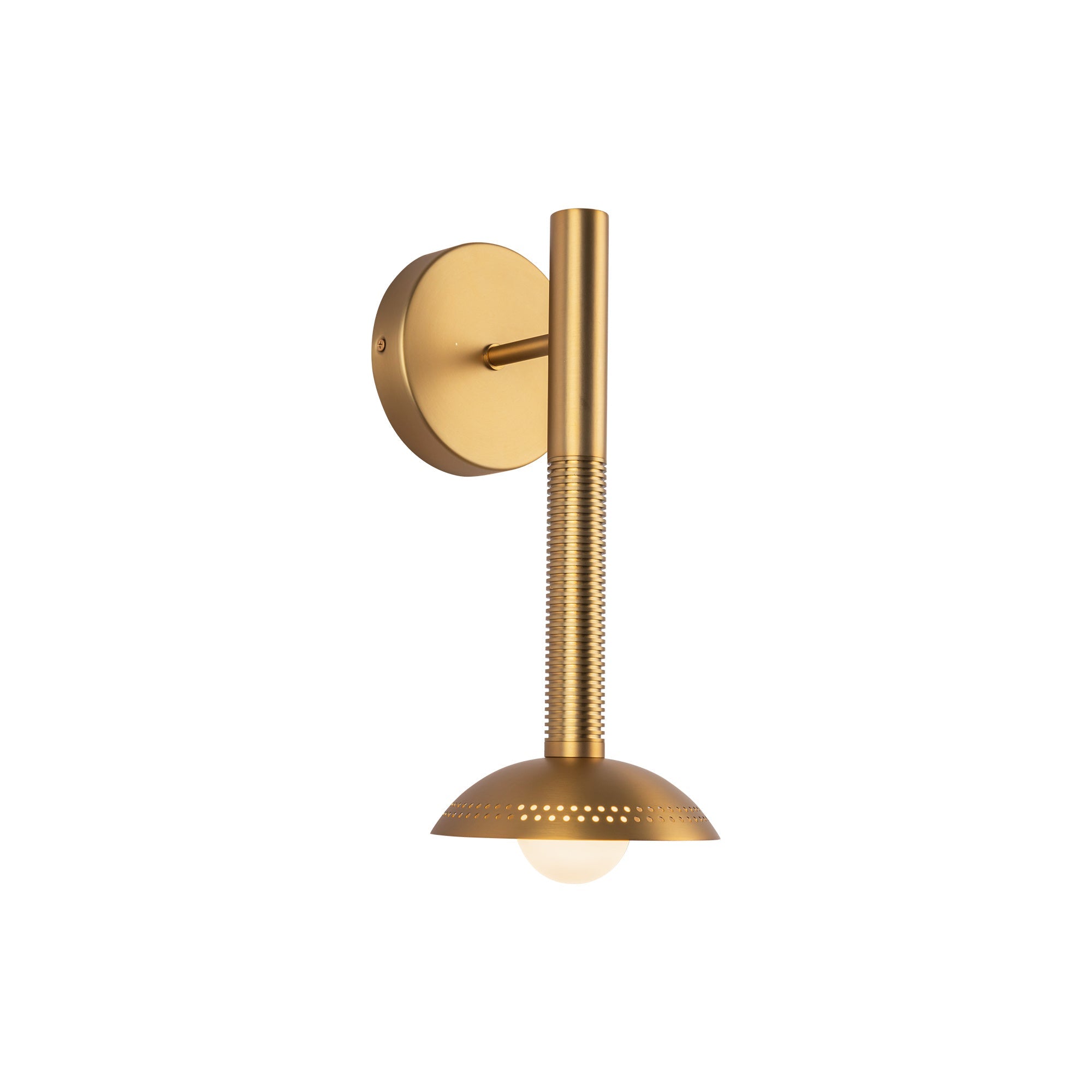 Arden 14-in (With Shade) Wall/Vanity Light — Brushed Gold/Opal Glass [Universal Voltage]
