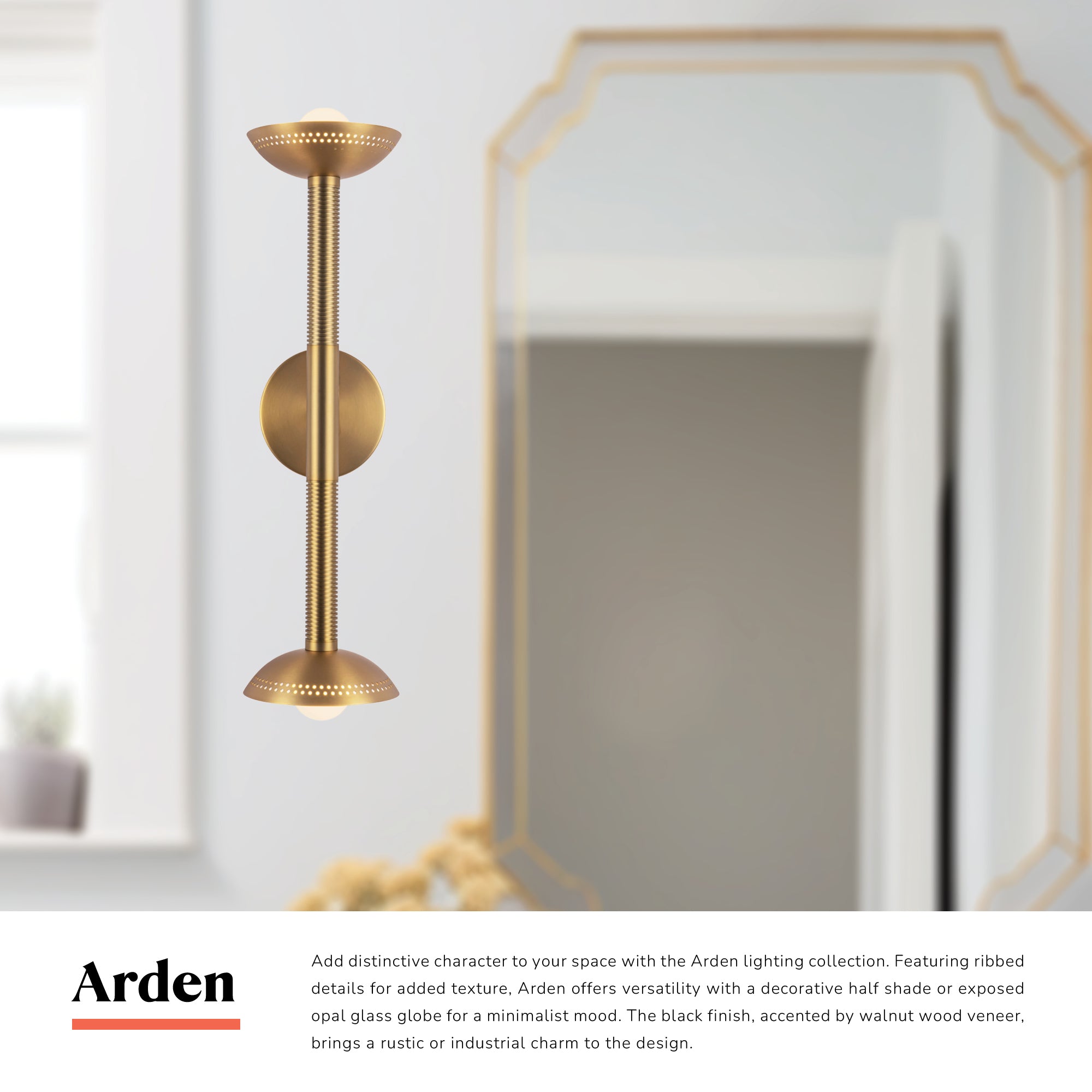 Arden 23-in (With Shade) Wall/Vanity Light