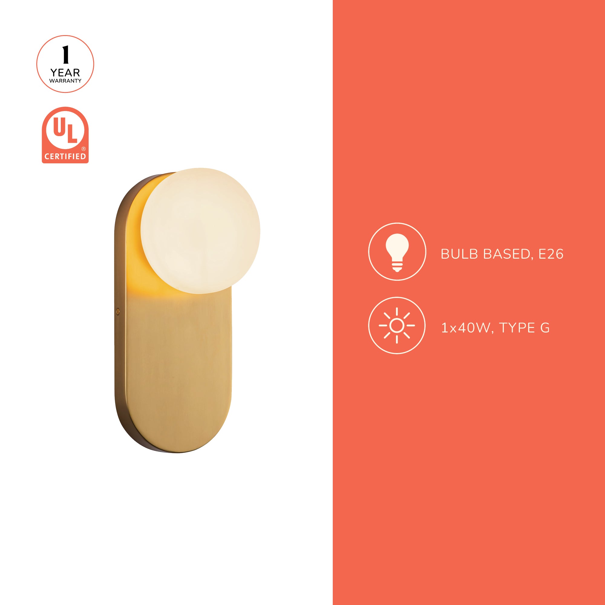 Ariel 12-in Wall/Vanity Light