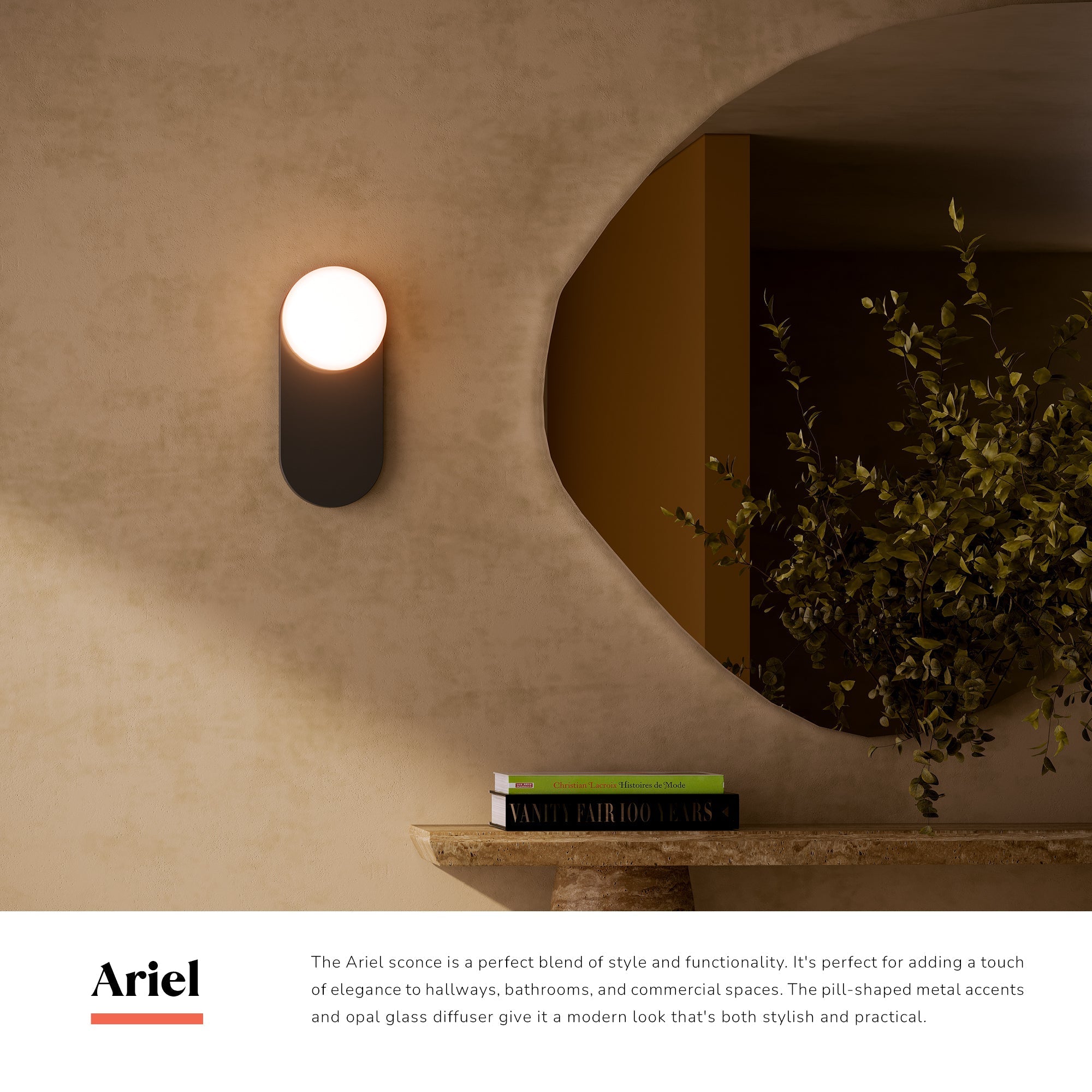Ariel 12-in Wall/Vanity Light