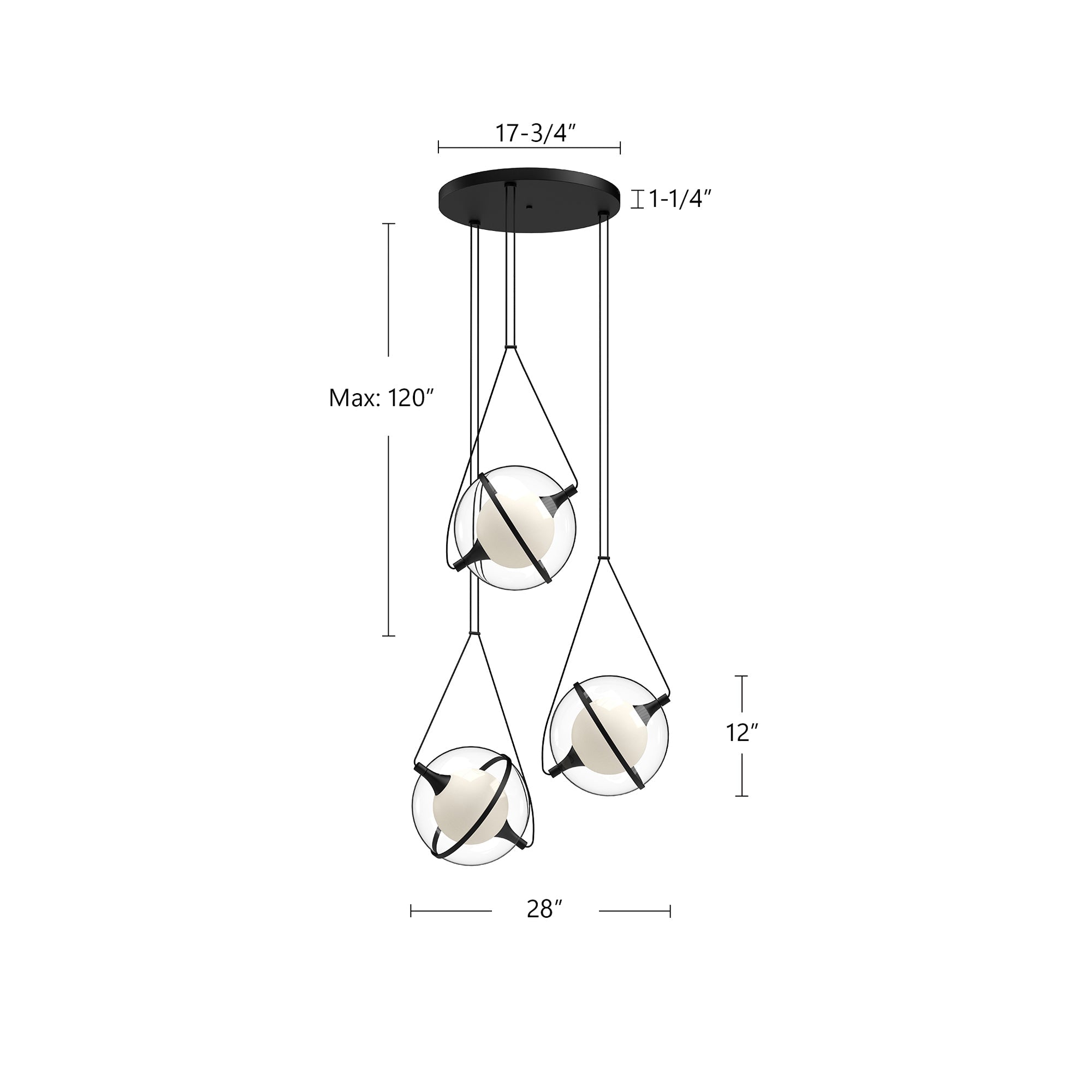 Aries 28-in Chandelier
