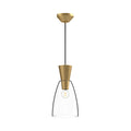 Arlo 7-in Pendant — Brushed Gold/Clear Glass