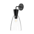 Arlo 7-in Wall/Vanity Light — Clear Glass/Matte Black