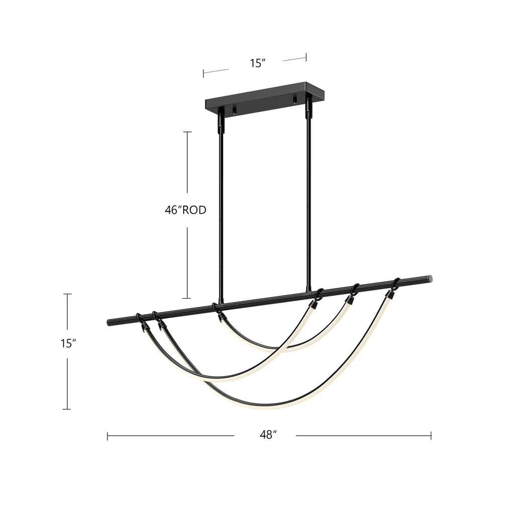 Aryas 48-in Linear Pendant