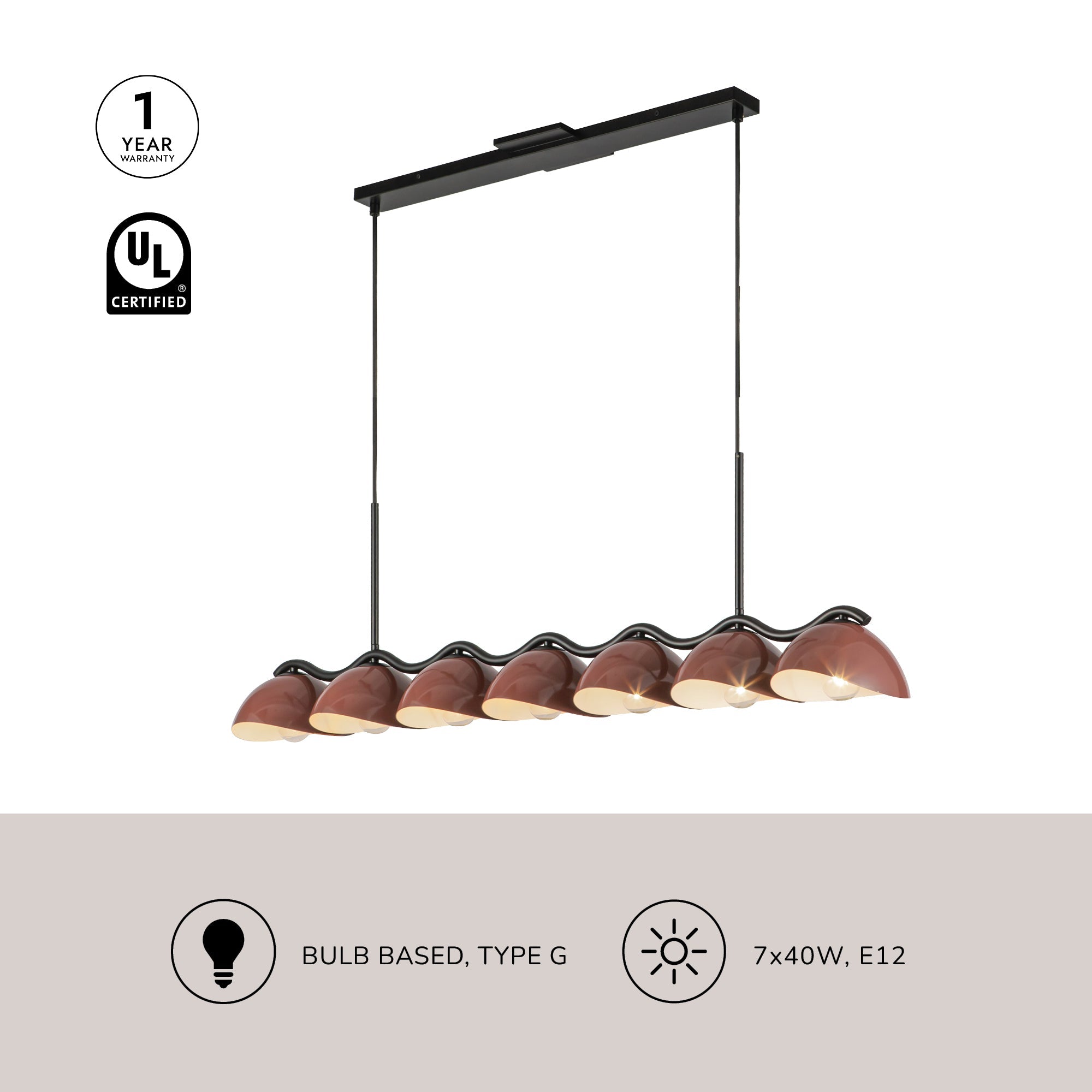 Atlas 42-in Linear Pendant