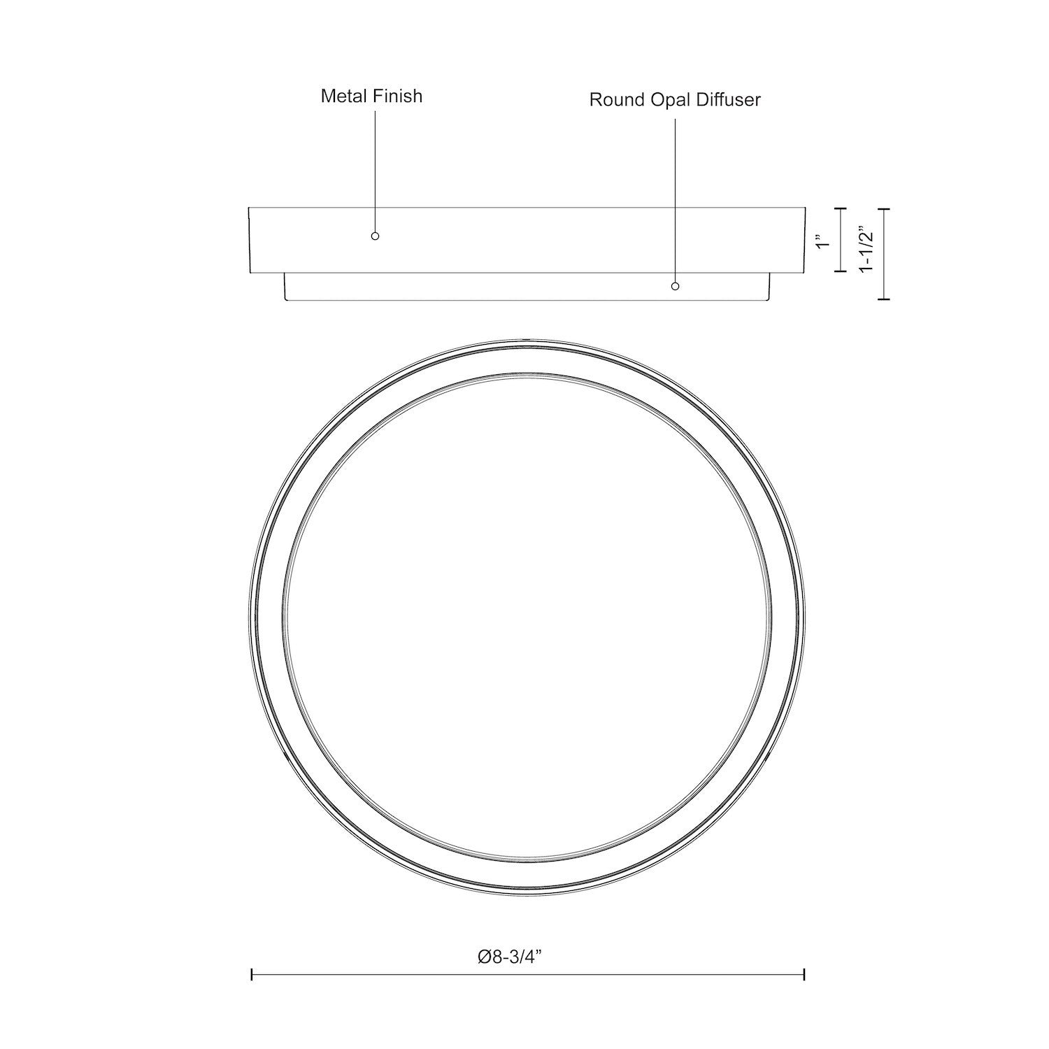 Bailey 8-in Exterior Ceiling