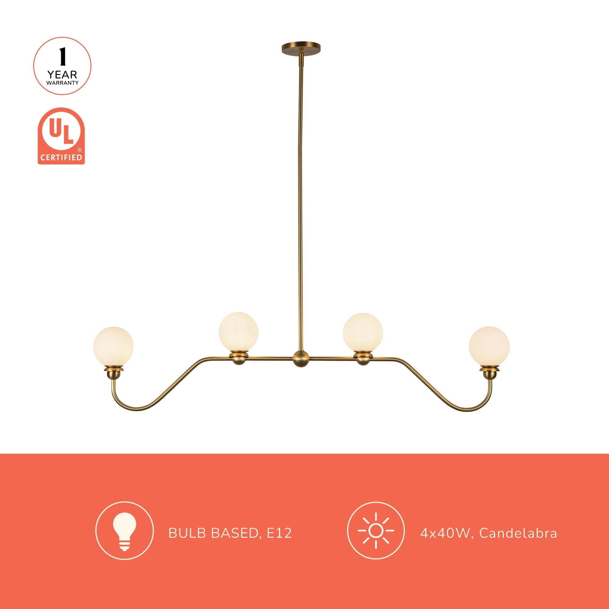 Beckett 48-in Linear Pendant