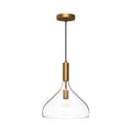 Belleview 12-in Pendant — Aged Gold/Clear Glass