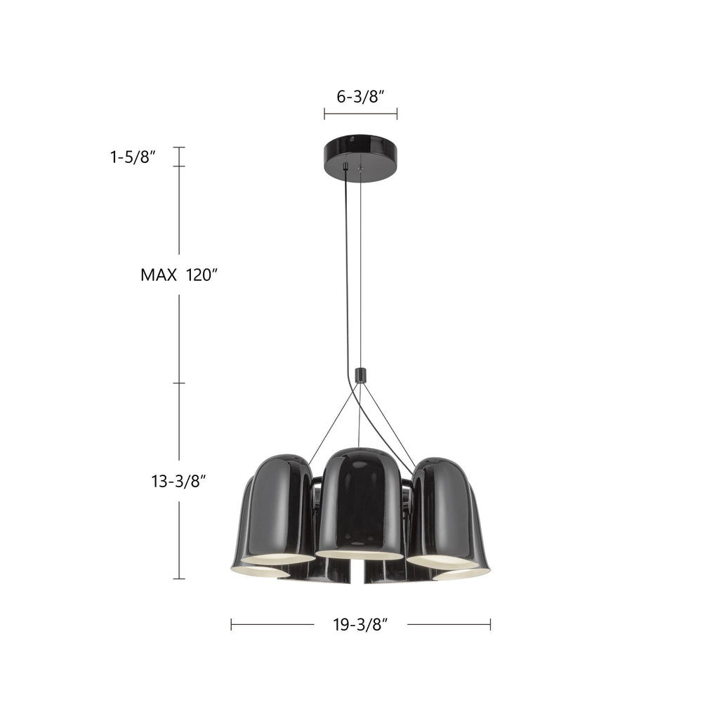 Bell 20-in Chandelier