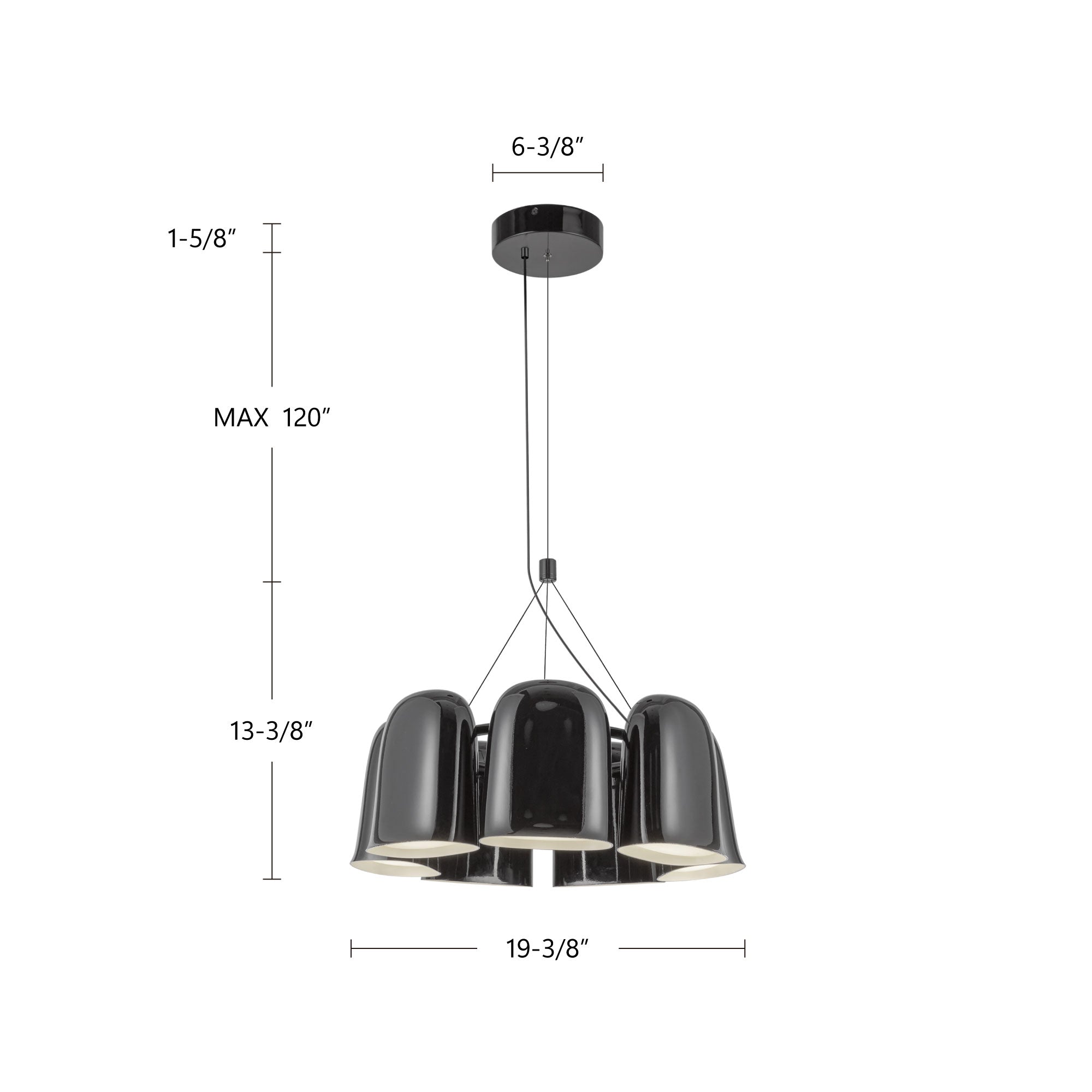 Bell 20-in Chandelier