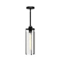 Belmont 5-in Pendant — Clear Water Glass/Matte Black