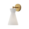 Betty 6-in Wall/Vanity Light — Aged Gold/Opal Glass