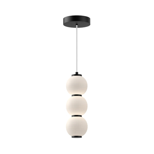 Bijou 7-in Pendant — Matte Black/Opal Matte Glass [Universal Voltage]