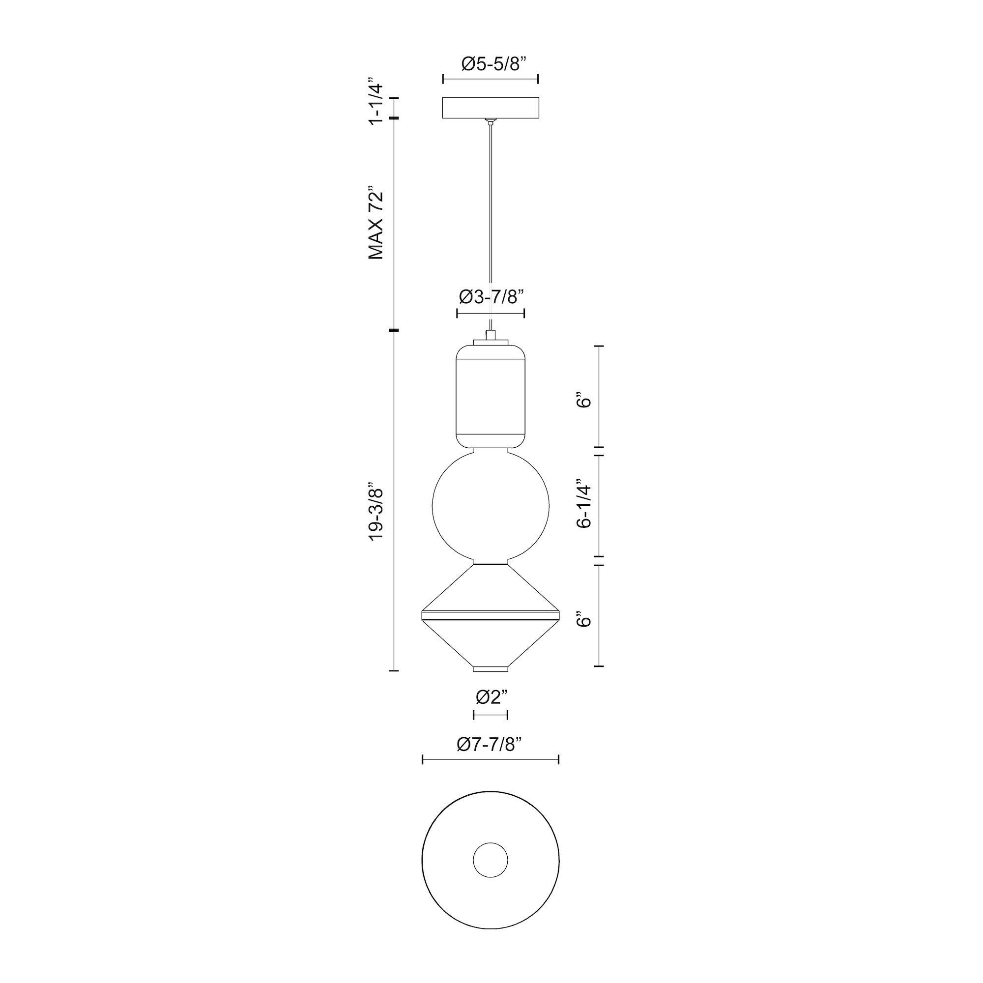 Bijou 8-in Pendant