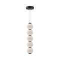 Bijou 5-in Pendant — Matte Black/Opal Matte Glass [Universal Voltage]