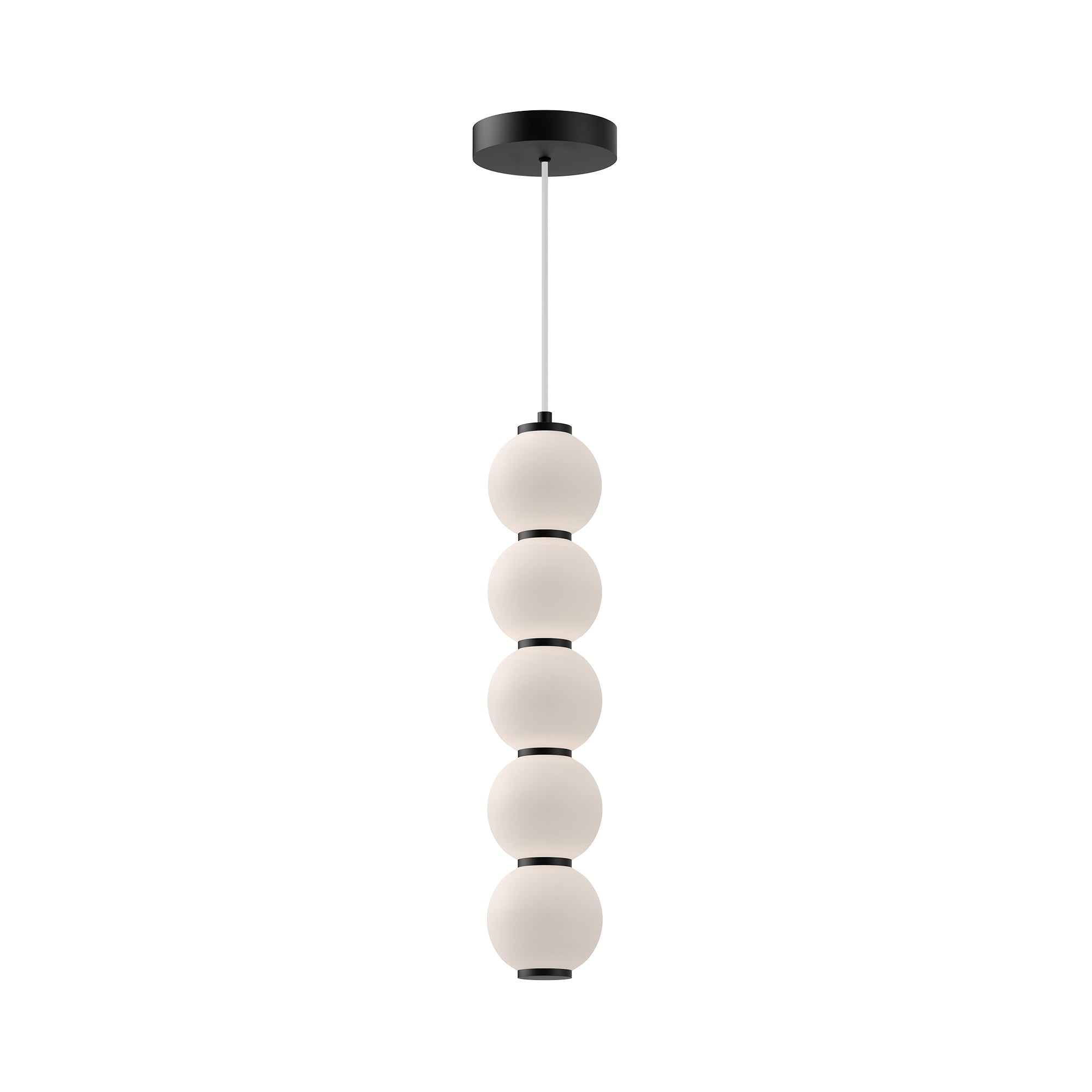 Bijou 5-in Pendant — Matte Black/Opal Matte Glass [Universal Voltage]