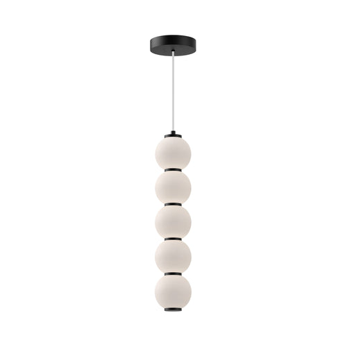 Bijou 5-in Pendant — Matte Black/Opal Matte Glass [Universal Voltage]